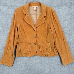 Sundance Blazer Womens 6 Tan Corduroy Stretch Notch Lapel‎ Patch Pockets Jacket